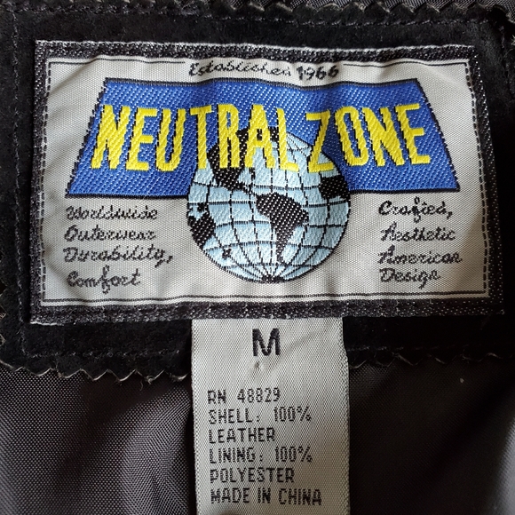 Vintage 90's Neutral Zone Black Suede Button Up Jacket Size Medium - Picture 9 of 16